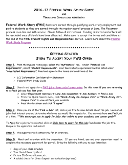 how to accept and apply for a federal work study job at