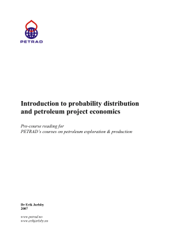 Introduction to probability distribution and petroleum project