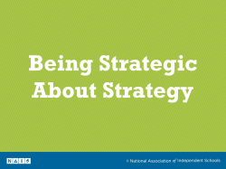April 2017: Being Strategic About Strategy