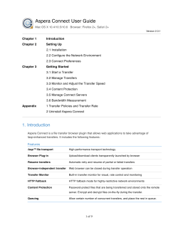 Aspera Connect User Guide Mac OS X