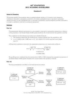 ap&reg; statistics 2011 scoring guidelines