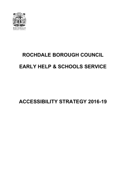 Rochdale Accessibility Strategy 2016/19
