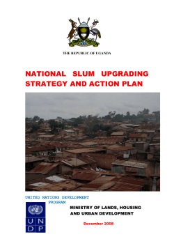 NATIONAL SLUM UPGRADING STRATEGY AND ACTION PLAN