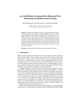 An Anti-Hebbian Learning Rule to Represent Drive Motivations for