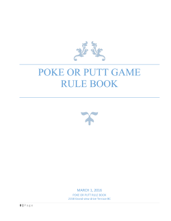 POKE OR PUTT GAME RULE Book