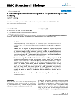 A multi-template combination algorithm for protein comparative