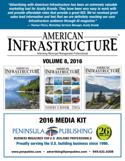 2016 media Kit - Peninsula Publishing