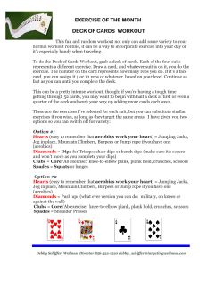 deck of cards workout - july