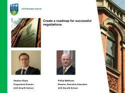 Create a roadmap for successful negotiations. Presenter