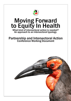 Moving Forward to Equity In Health