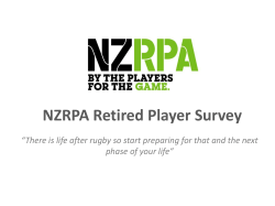 NZRPA Retired Player Survey