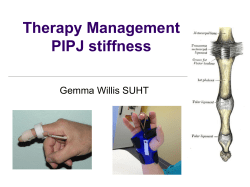 Therapy Management PIPJ stiffness Gemma Willis SUHT