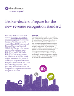 Broker-dealers: Prepare for the new revenue recognition standard