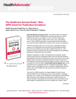 press release - Health Advocate