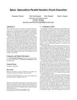 Spice: Speculative Parallel Iteration Chunk Execution