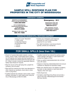 Sample Spill Response Plan