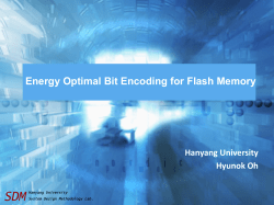 Energy Optimal Bit Encoding for flash memory