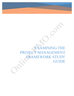 Examining the Project Management Framework Study - Online-PMO