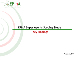 EFInA Super Agents Scoping Study - EFInA