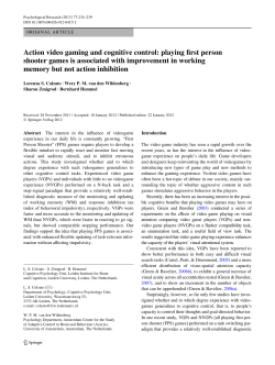 Action video gaming and cognitive control