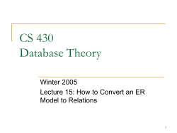 CS 430 Database Theory