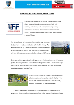 Football Futures Application Form