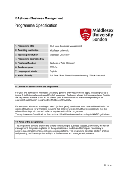 Business Management - Middlesex University