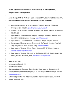 Acute appendicitis: modern understanding of