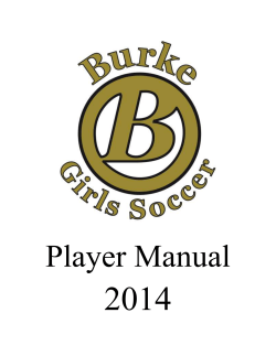 Player Manual - Omaha Burke Girls Soccer