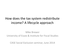 How does the tax system redistribute income?