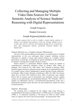 This paper proposes that in order to conduct a visual