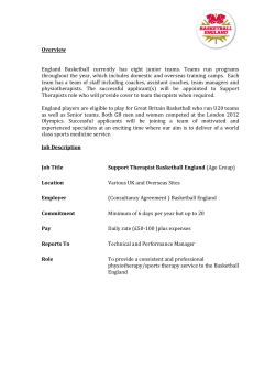 Overview England Basketball currently has eight junior teams