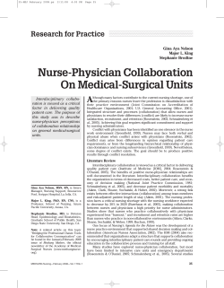 Nurse-Physician Collaboration On Medical