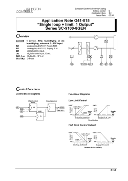 Application Note G41a015 &sup3;Single loop limit, 1 Output&acute; Series
