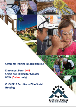 Enrolment form- Greater NSW - NSW Federation of Housing