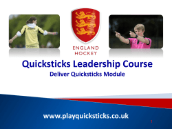 Deliver Quicksticks presentation