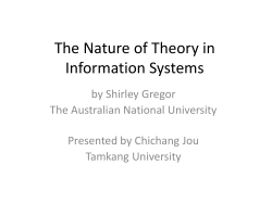 The Nature of Theory in Information Systems