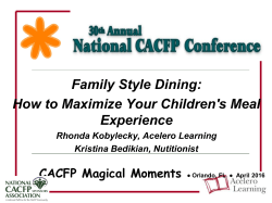 Family Style Dining: How to Maximize Your Children`s Meal