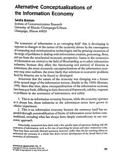 Alternative conceptualizations of the Information Economy