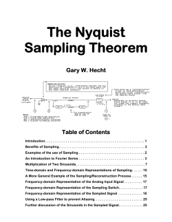 The Nyquist Sampling Theorem