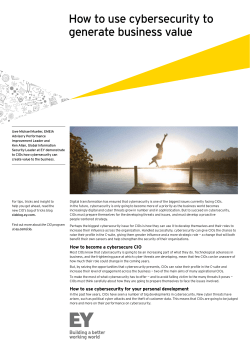 How to use cybersecurity to generate business value