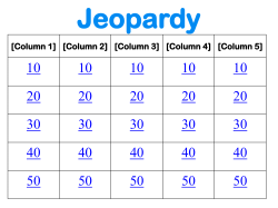 Jeopardy PowerPoint template