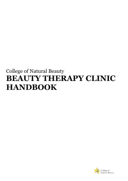 BEAUTY THERAPY CLINIC HANDBOOK