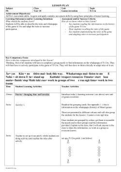 lesson plan - PE