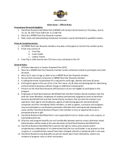 Kiosk Game - Hard Rock Rocksino Northfield Park