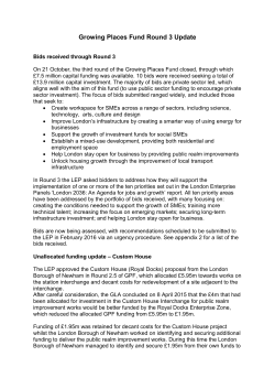 Growing Places Fund Round 3 Update