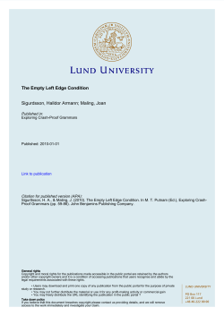 The Empty Left Edge Condition Sigurdsson