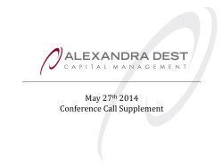 Current Strategy - Alexandra Dest Capital Management