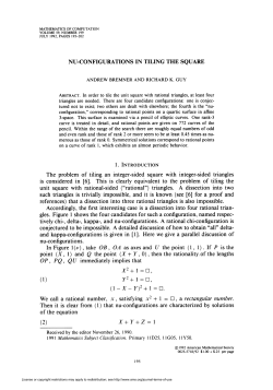 NU-CONFIGURATIONS IN TILING THE SQUARE OP, PQ, QU