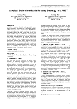 Atypical Stable Multipath Routing Strategy in MANET